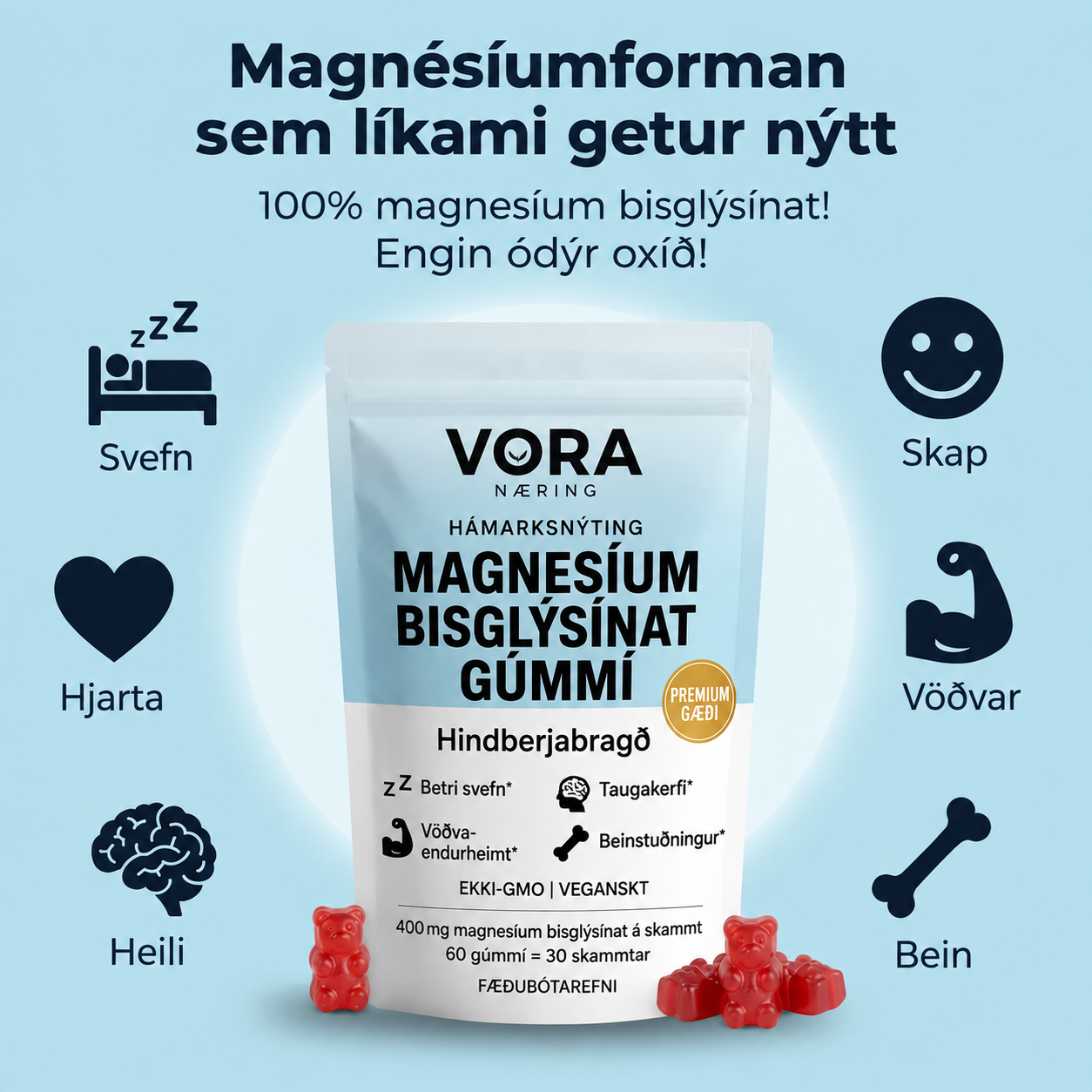 VORA Nutrition Magnesium Bisglycinate Gummies