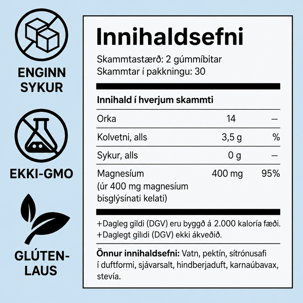 VORA Nutrition Magnesium Bisglycinate Gummies